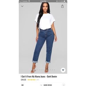 Fashion Nova I Got It From My Mama Jeans
